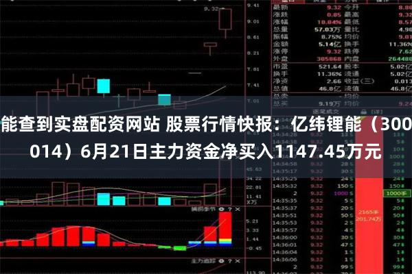 能查到实盘配资网站 股票行情快报：亿纬锂能（300014）6月21日主力资金净买入1147.45万元