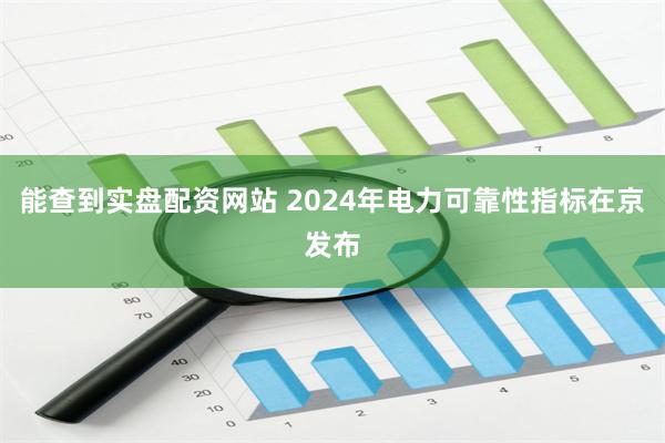 能查到实盘配资网站 2024年电力可靠性指标在京发布