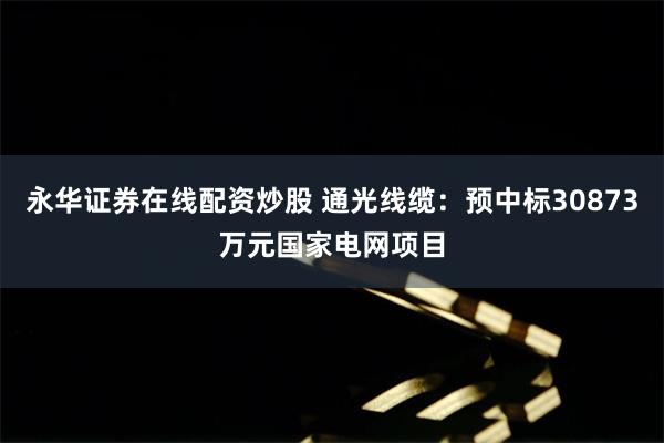 永华证券在线配资炒股 通光线缆：预中标30873万元国家电网项目