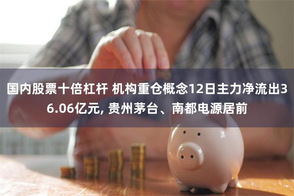 国内股票十倍杠杆 机构重仓概念12日主力净流出36.06亿元, 贵州茅台、南都电源居前