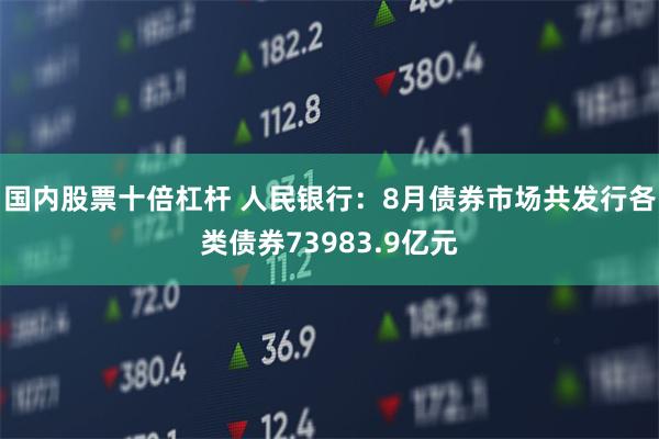 国内股票十倍杠杆 人民银行：8月债券市场共发行各类债券73983.9亿元