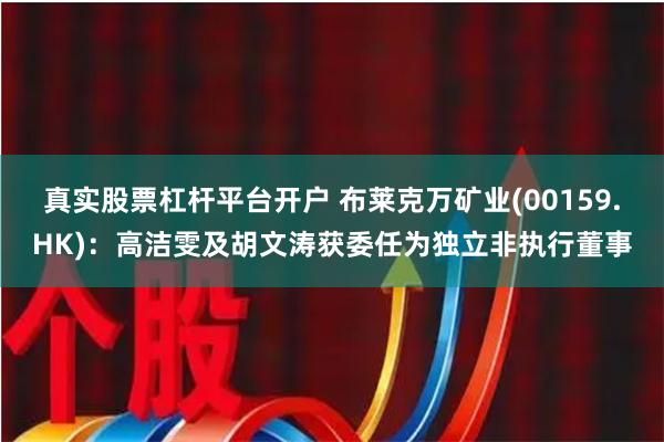 真实股票杠杆平台开户 布莱克万矿业(00159.HK)：高洁雯及胡文涛获委任为独立非执行董事