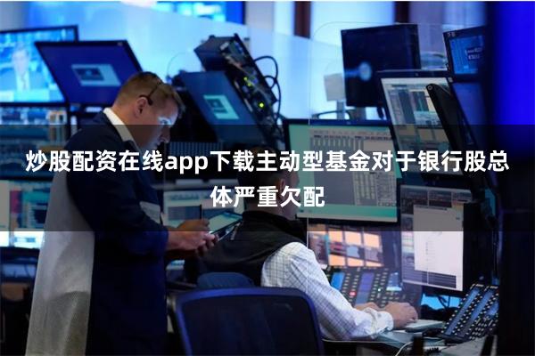 炒股配资在线app下载主动型基金对于银行股总体严重欠配
