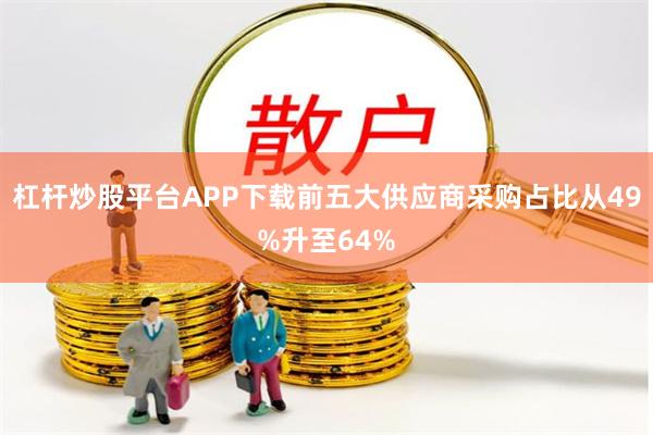 杠杆炒股平台APP下载前五大供应商采购占比从49%升至64%